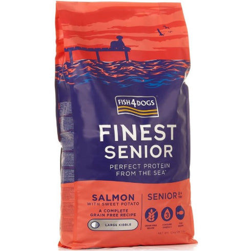 Hrana uscata pentru caini Fish4Dogs Finest Senior Somon&Cartof dulce 1.5kg, Crocheta mare